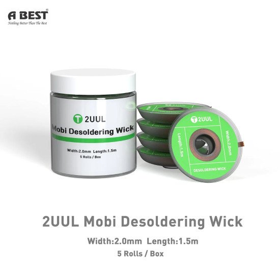 2UUL CY-2015 MOBI DESOLDERING WICK CLEANING TIN ABSORBING WIRE - 1 PCS