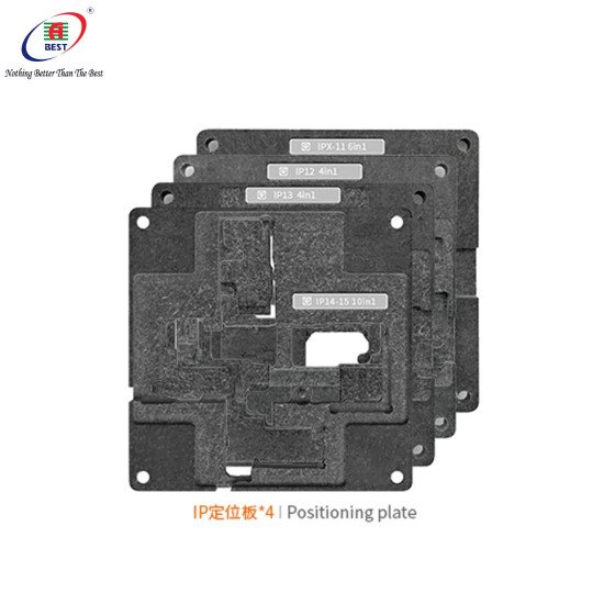 AMAOE 24 IN 1 IPHONE MIDDLE LAYER MOTHERBOARD / BGA REBALLING STENCIL PLATFORM SET FOR IPHONE X TO 15 SERIES - 0.12MM