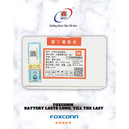 REPLACEMENT FOR REDMI BN-34/MI 5A FOXCONN BATTERY