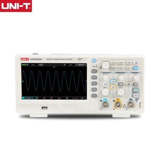 UNI-T UTD2102CEX+ 100MHZ DUAL-CHANNEL DIGITAL STORAGE OSCILLOSCOPE WITH 8-INCH COLOR LCD DISPLAY - 1GSA/S SAMPLING RATE
