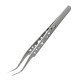 SUNSHINE 9 HOLE STRAIGHT ELBOW TWEEZERS FROSTED BRIGHT TIP 1.5MM NAIL TWEEZERS