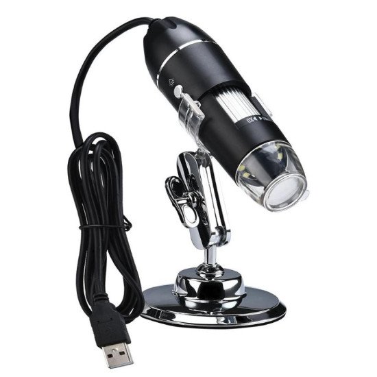 DIGITAL MICROSCOPE 1000X MAGNIFIER CAMERA 8-LED WITH STAND
