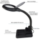 KAISI L808 DESK MAGNIFIER STAND WITH LED LIGHT FOR SOLDERING / PCB REPAIR 