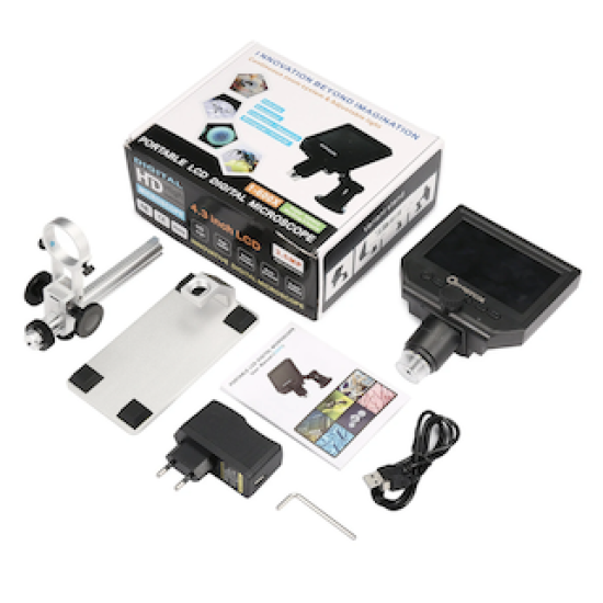 GSM SOURCES X600 PORTABLE DIGITAL MICROSCOPE WITH 4.3 INCH DISPLAY