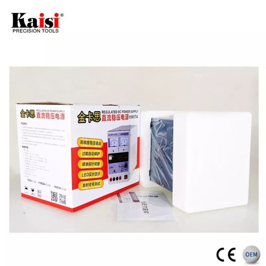 KAISI 1503D+ ADJUSTABLE DC POWER SUPPLY WITH AMPERE & VOLTAGE METER - 15V-3AMP