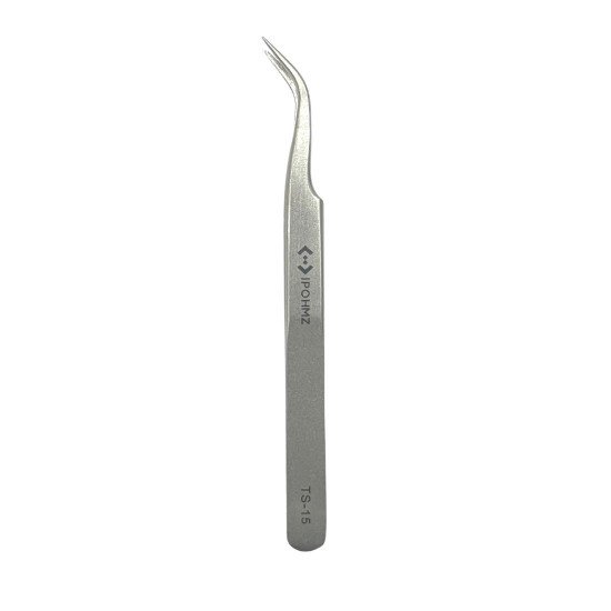 IPOHMZ TS-15 CURVED STAINLESS STEEL TWEEZER