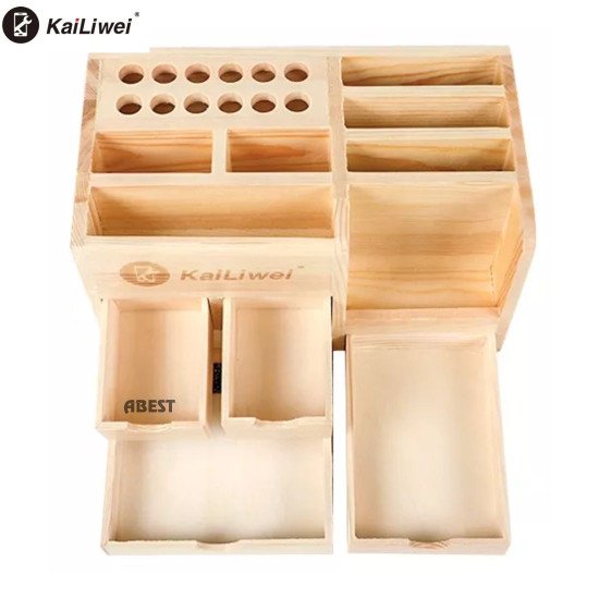 KAILIWEI G150 WOODEN CRAFT MULTIFUNCTIONAL STORAGE BOX WITH 4 DRAWERS