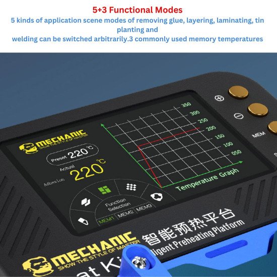 MECHANIC HEAT KIT INTELLIGENT REFLOW SOLDERING HEATING PLATFORM FOR IPHONE X TO 13PRO MAX PCB MOTHERBOARD