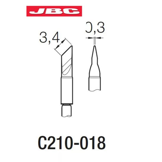 JBC C210-018 SOLDERING IRON TIP - KNIFE