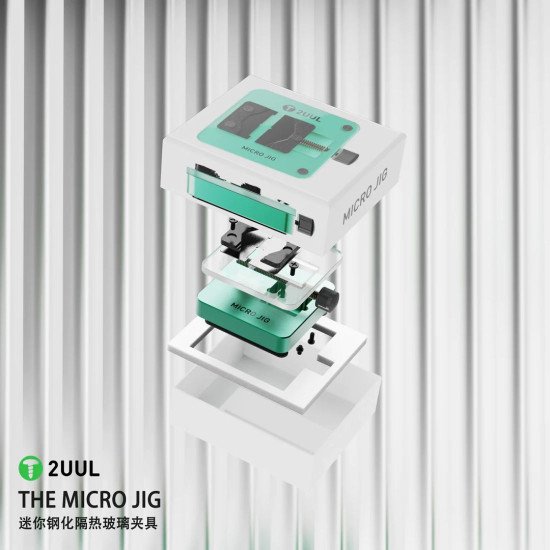 2UUL THE MICRO JIG IC FIXTURE WITH TEMPERED INSULATED GLASS FOR MOBILE PHONE MOTHERBOARD REPAIR
