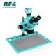 RF4 RF-7050TVD2-2KC1 TRINOCULAR STEREO MICROSCOPE WITH MULTIFUNCTIONAL ALUMINUM ALLOY BASE 7X~50X ZOOM - 3D CONTINUOUS ZOOM