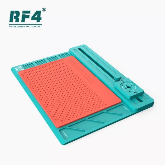 RF4 RF-M03 ALUMINUM ALLOY MULTIFUNCTIONAL SLIDING TRACK MICROSCOPE BASE WITH HEAT-FREE SILICON PAD