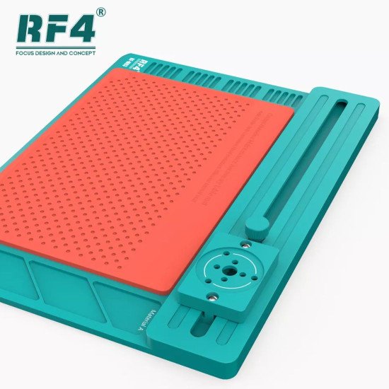 RF4 RF-M03 ALUMINUM ALLOY MULTIFUNCTIONAL SLIDING TRACK MICROSCOPE BASE WITH HEAT-FREE SILICON PAD