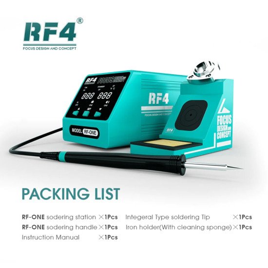 RF4 RF-ONE SOLDERING STATION WITH INTELLIGENT TEMPERATURE CONTROL ANTI-STATIC LED DIGITAL DISPLAY