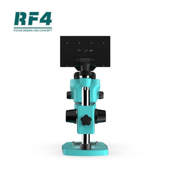 RF4 RF-7050TV TRINOCULAR STEREO MICROSCOPE WITH 10 INCH MONITOR IN BUILD 1080P CAMERA