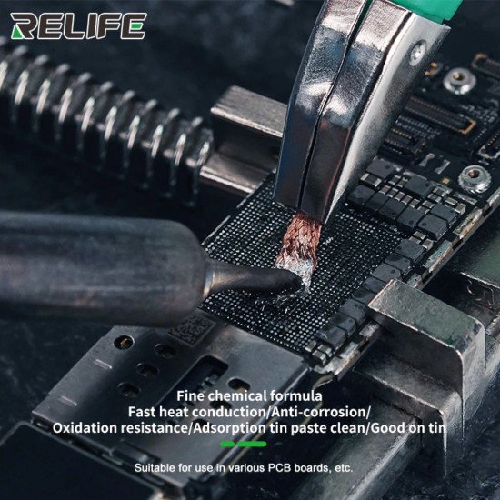 RELIFE RL-1520 NO-CLEAN DESOLDERING COPPER WICK WITH THUMP WHEEL