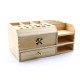 WOODEN MULTIFUNCTIONAL STORAGE BOX WITH DRAWER FOR PHONE REPAIR TOOLS