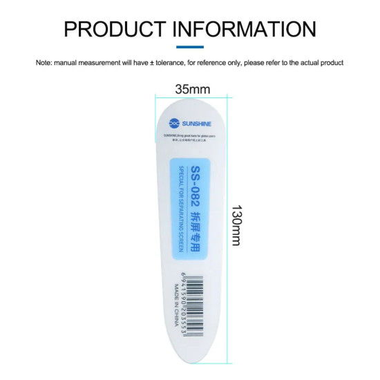 SUNSHINE SS-082 PLASTIC PRY OPENING SCRAPER FOR CURVED MOBILE PHONE LCD TEARDOWN REPAIR