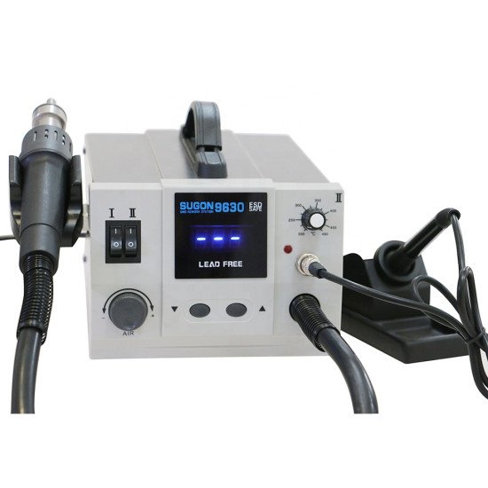 SUGON 9630 2IN1 REWORK STATION WITH HOT AIR GUN SOLDERING IRON
