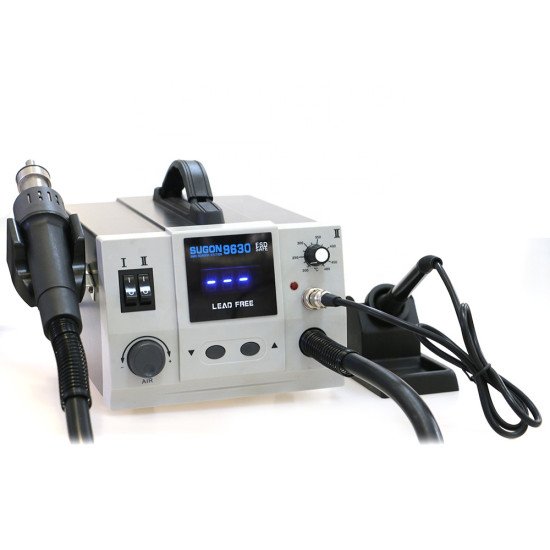 SUGON 9630 2IN1 REWORK STATION WITH HOT AIR GUN SOLDERING IRON