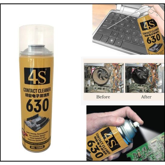 4S 630 ELECTRONIC CONTACT CLEANER - 550ML 