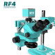 Rf4 RF-7050TVW With RF4 4K Camera (3D Continuous Zoom) 7X-50X 360° Swiveling Trinocular Microscope With Zooming 0.5X CTV Camera Lens & Light