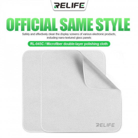 RELIFE RL-045C DOUBLE-LAYER MICROFIBER POLISHING AND CLEANING CLOTH