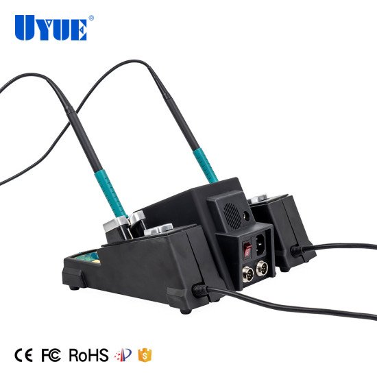 YOUYUE 3600 DUAL SOLDERING IRON, DIGITAL SOLDERING STATION WITH 2 CHANNEL HANDLE 95-400 DEGREE ADJUSTABLE TEMPERATURE
